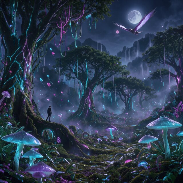 Image I4, seed 42, Alien forest, enhancer off