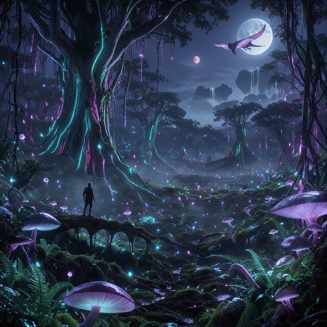 Image I4, seed 42, Alien forest, enhancer off