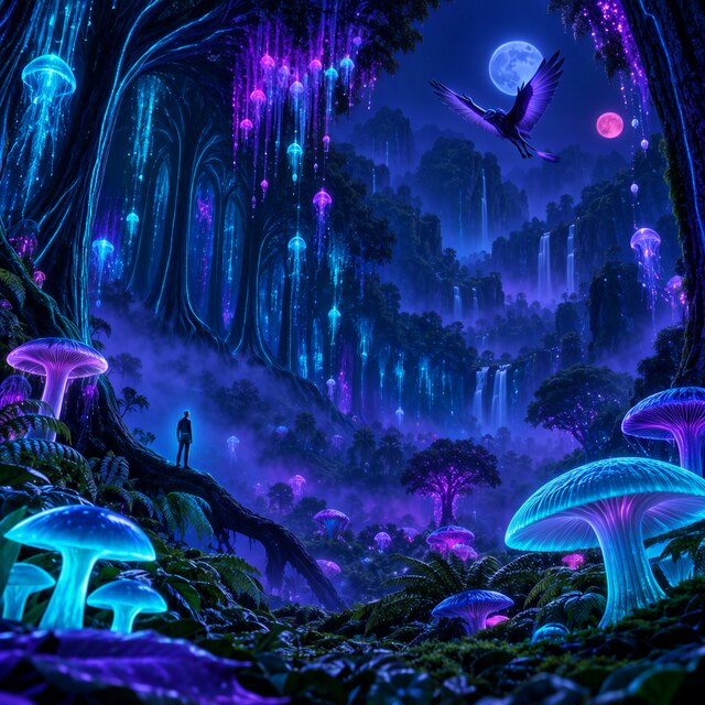 Image I4, seed 42, Alien forest, enhancer off