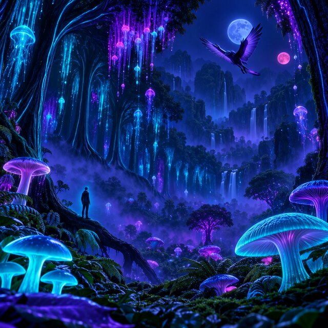 Image I4, seed 42, Alien forest, enhancer off