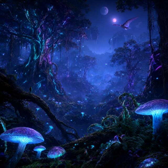 Image I4, seed 42, Alien forest, enhancer off