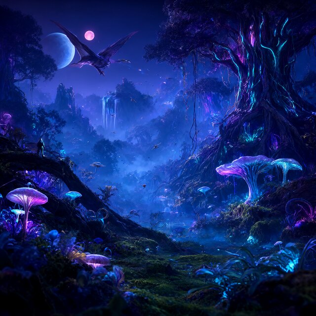 Image I4, seed 42, Alien forest, enhancer off